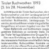 Tiroler Buchwochen 1993