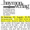 Verlagsinformation und Einladung, Haymonverlag, Tiroler Volksschauspiele